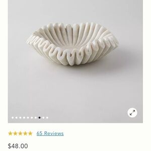 Anthropologie ruffled marble bowl